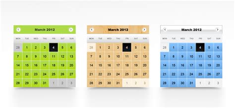 Calendar PSD Templates - Free PSD Files