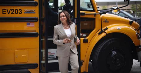 Kamala Harris Introduces New Electric School Buses to Schools Nationwide