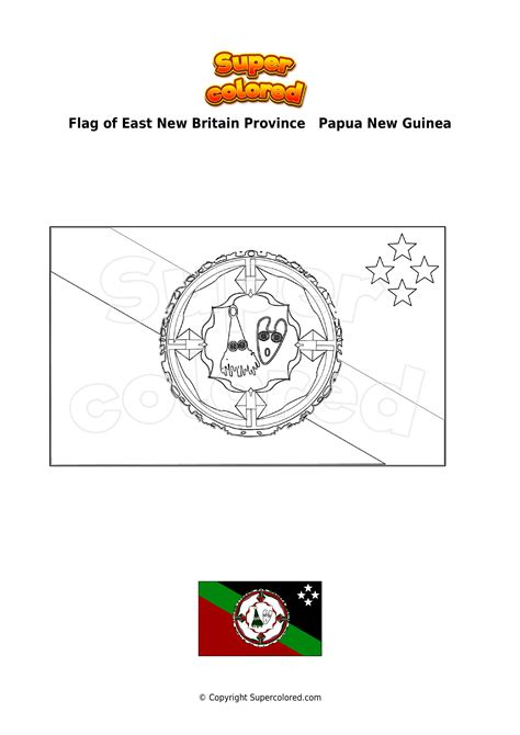 Coloring page Flag of Manus Province Papua New Guinea - Supercolored.com