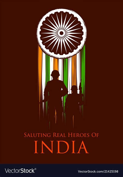 Indian army soilder nation hero on pride of india vector image on VectorStock | India poster ...