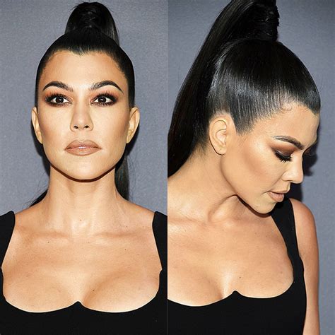 Kourtney Kardashian At Amfar Gala — High Ponytail Hairstyle – Hollywood Life