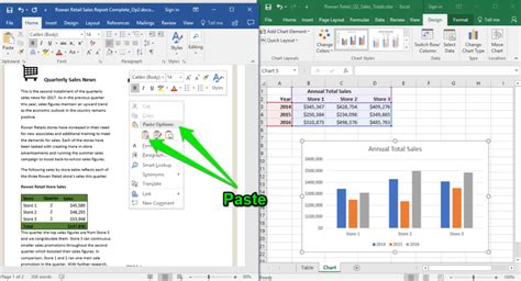 Excel Chart in Word Document | Computer Applications for Managers