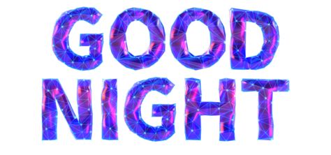 Good Night 3d Color Cartoon Gradient Art Word, Art Clipart, Cartoon ...