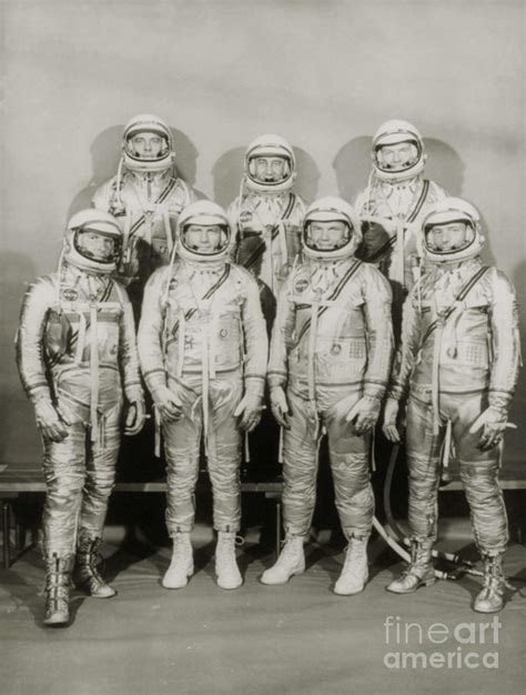 Portrait Of The Project Mercury Astronauts Photograph by Nasa/science ...