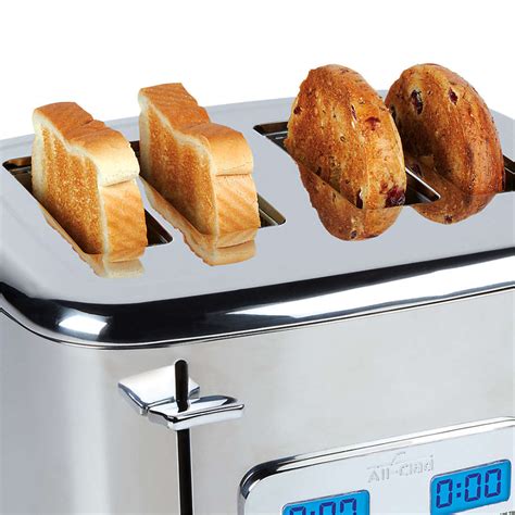 All-Clad 4-Slice Stainless Steel Toaster + Reviews | Crate & Barrel