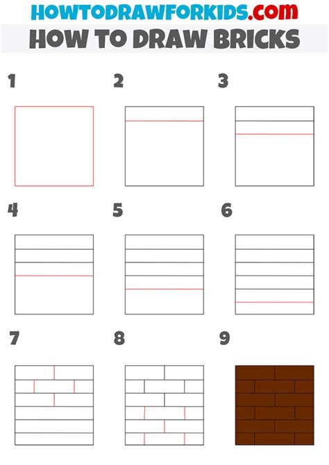 How to Draw Bricks - Easy Drawing Tutorial For Kids