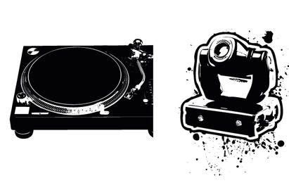 Techno music DJ design - Vector download