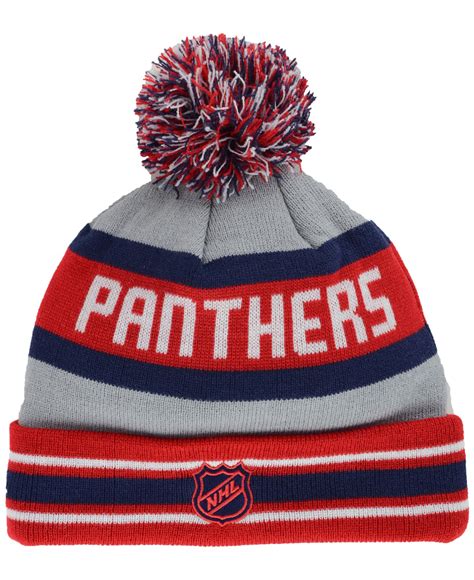 New Era Florida Panthers Jake Pom Knit Hat in Gray for Men (Gray/Red ...