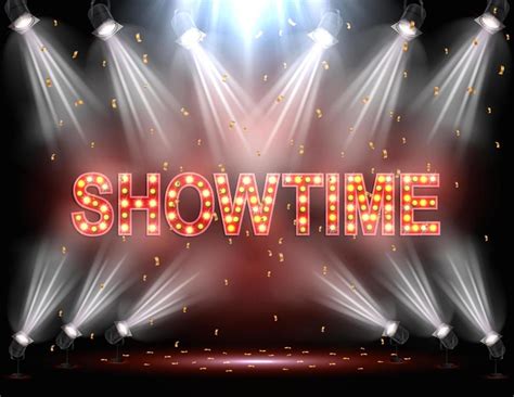 Showtime background illuminated by spotlights 5092493 Vector Art at Vecteezy