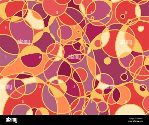 Stained Glass Abstract Background-Circles intersect on a multicolored stained glass abstract ...