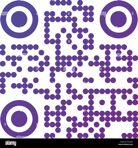 Creative QR code sign round icon. Scan code symbol. Circle corners ...