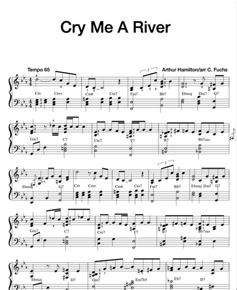 Cry Me A RIver – Christians Sheet Music