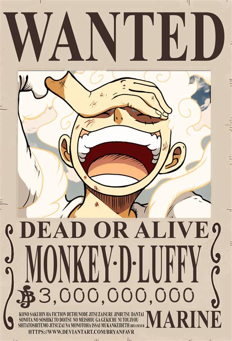 Monkey D. Luffy Bounty (One Piece Ch. 1053) by bryanfavr on DeviantArt