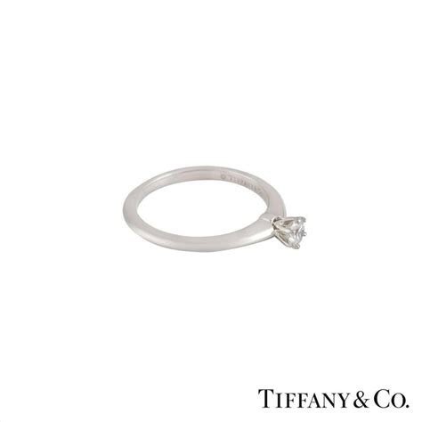 Tiffany and Co. Round Diamond Platinum Solitaire Engagement Ring 0.21 ...