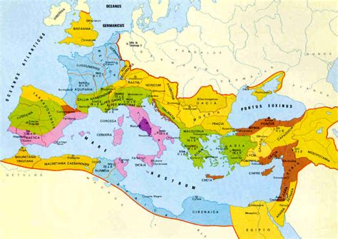 História e Geografia de Portugal: Mapa do Império Romano