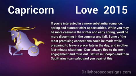 2015 Capricorn Love Horoscope | Capricorn love, Love horoscope, Horoscope