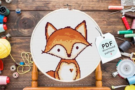 Baby Cross Stitch Pattern Fox Cross Stitch Nursery Cross - Etsy