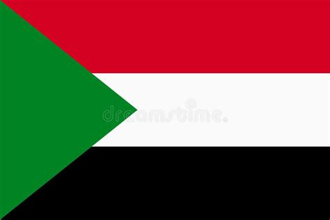 Flag of Sudan. Official Colors. Flat Vector Illustration Stock Vector - Illustration of holiday ...