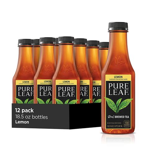 Pure Leaf Iced Tea, Sweetened, Real Brewed Black Tea, Lemon, 18.5 Fl Oz ...