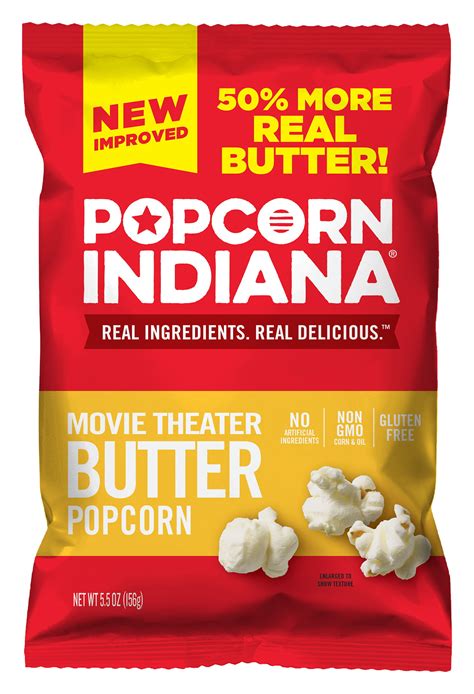 Popcorn, Indiana Movie Theater Butter Popcorn, 5.5 Oz. - Walmart.com - Walmart.com