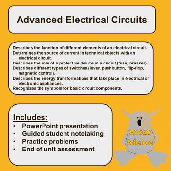 Advanced Electric Circuits by Oscar Science | TPT