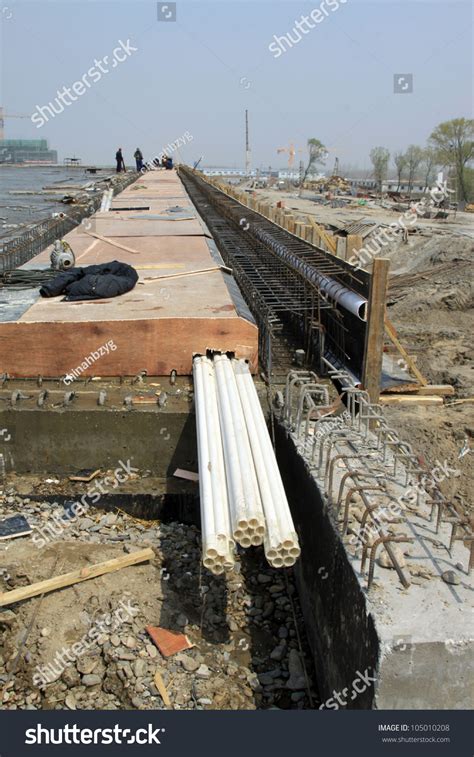 Bridge Construction Site In North China Stock Photo 105010208 ...