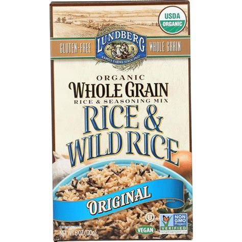 Lundberg Family Farms Organic Whole Grain Original Wild Rice - Case of 6 - 6 oz. | Packaged ...