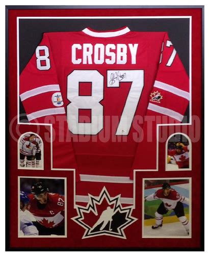 Sidney Crosby Autographed Framed Team Canada Jersey - The Stadium Studio