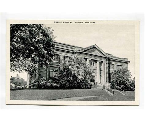 Public Library Beloit Wisconsin vintage postcard