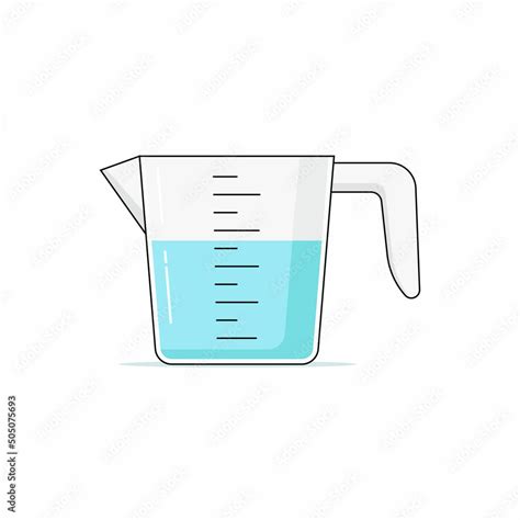 Isolated measuring cup cartoon vector graphics Stock Vector | Adobe Stock