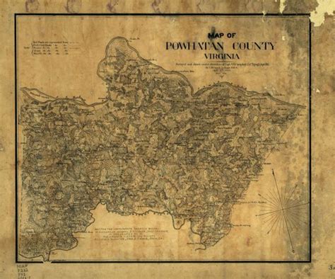 1864 Map of Powhatan County, Virginia | Civil War | Gilmer, Jeremy Francis | History | Map ...