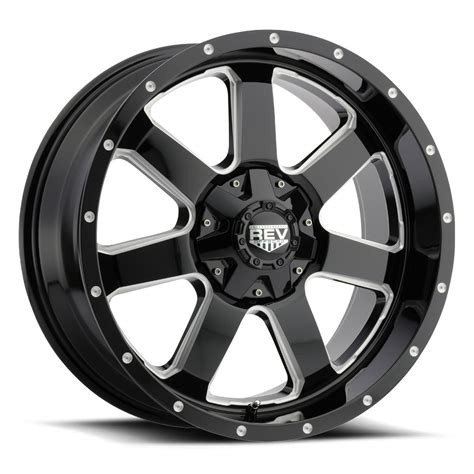 885 Gloss Black Milled - Rev Wheels - A Revolution