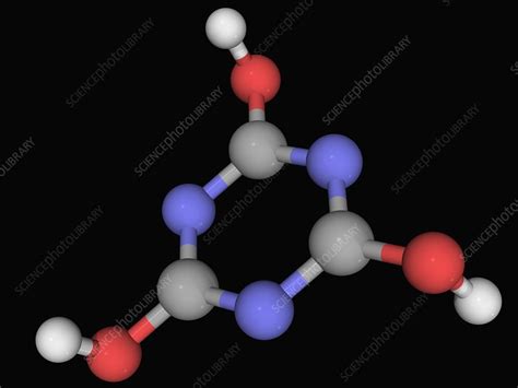 Cyanuric acid molecule - Stock Image - F004/5650 - Science Photo Library