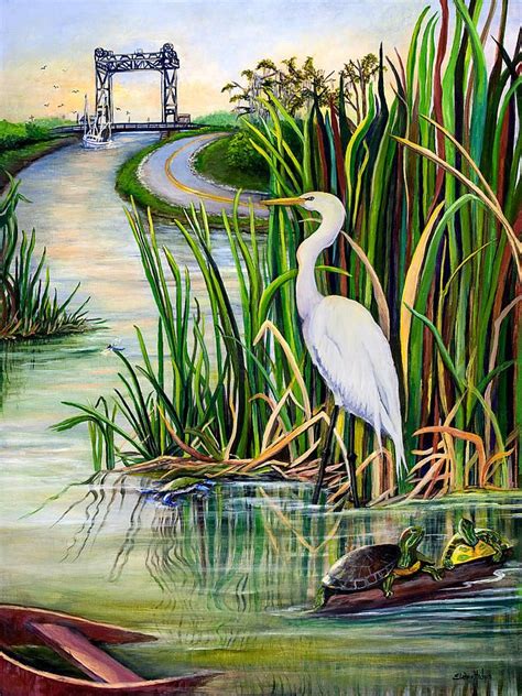 Louisiana Wetlands by Elaine Hodges | Louisiana art, New orleans art, Art