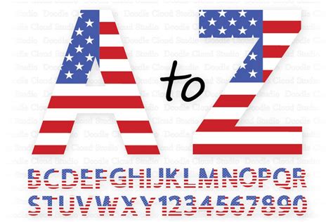 Alphabet and Numbers SVG USA Flag Alphabet & Numbers SVG 4th | Etsy | Flag alphabet, Alphabet ...