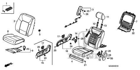 2024 Honda CR-V Pad, r. Fr. Seat cushion. Body, front - 81137-SZA-A41 ...