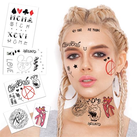 Buy Lil Peep Temporary Tattoos | Life-Sized | Skin-Safe| Halloween ...