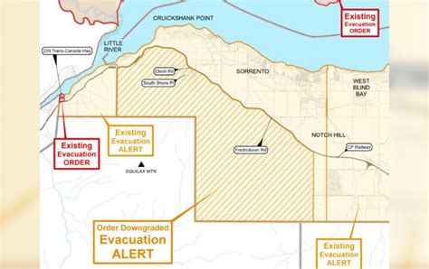 B.C. wildfires: Evacuation order downgraded for part of Sorrento | Globalnews.ca