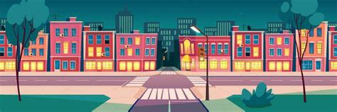 Cartoon City Landscape Vector Art, Icons, and Graphics for Free Download