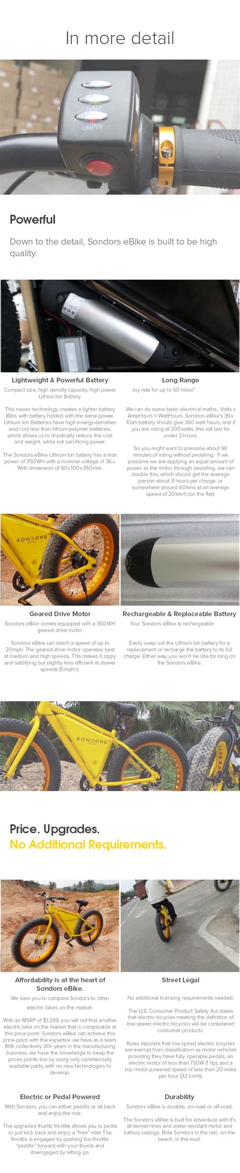 SONDORS Electric Bike | Indiegogo