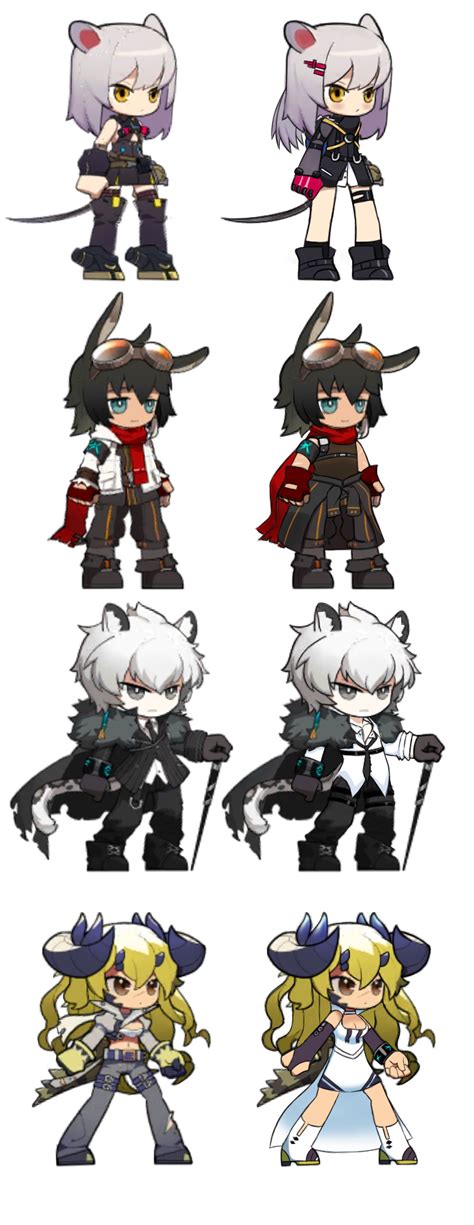 I felt a bit disappointed that the chibi sprites don't look like their E2 art, so I drew 4 of my ...