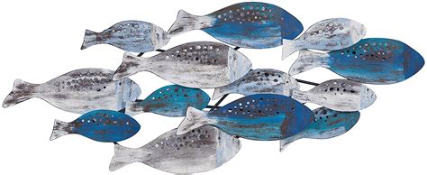 Danya B. FHB6563 School of Fish Modern Metal Wall Art – Perfect for Coastal, Nautical, Beach, or ...