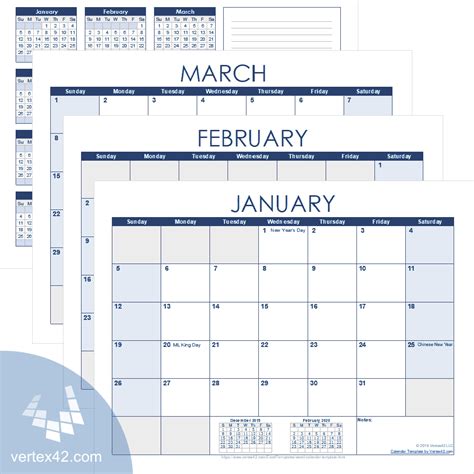 Excel Calendar Template for 2020 and Beyond