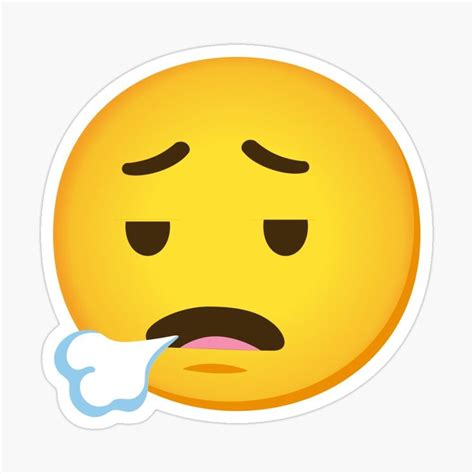 Face Exhaling Sigh Emoji Gift Sticker by MKMemo1111 | Emoji gifts ...