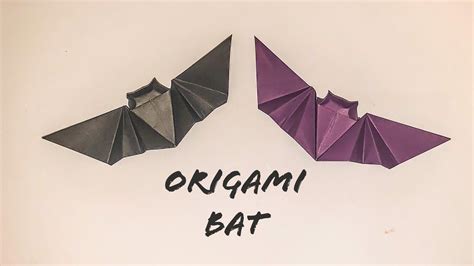 Easy Origami Bat | Easy Origami - YouTube | Halloween origami, Origami ...