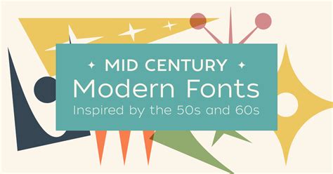 Mid Century Modern Fonts Inspired by the 50s and 60s ~ Creative Market Blog