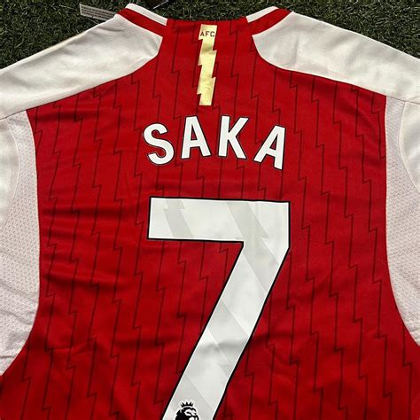 Arsenal 23/24 Home Jersey SAKA #7 - Men's... - Depop