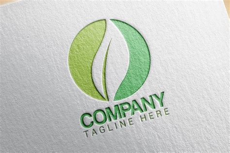 Green Leaf Company Logo | Creative Illustrator Templates ~ Creative Market