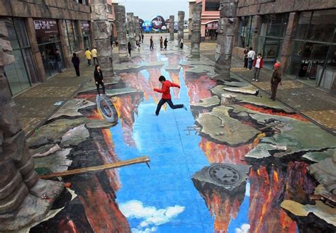 3D Street Art: 14 Eye-Popping Optical Illusions Created In Chalk