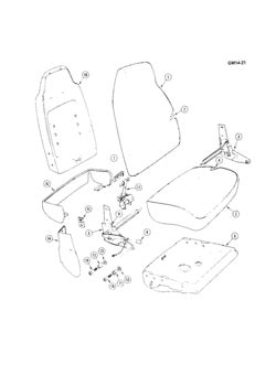 Pontiac T1000 - Interior trim-seat belts > EPC Online > Nemiga.com